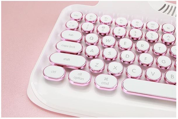 Typewriter Inspired Retro Design Rymek Chic Mechanical Keyboard by KnewKey works on both USB and Bluetooth