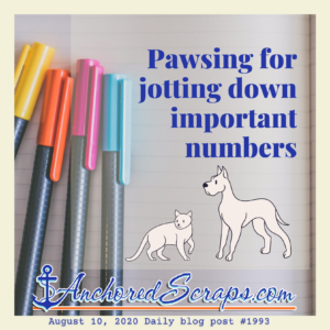 Pawsing for jotting down important numbers