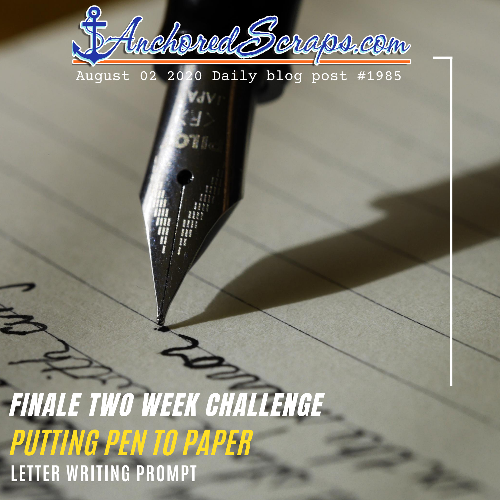 Prompt Pen Putting Pen to Paper Letter Writing Prompt for our two-week challenge ...