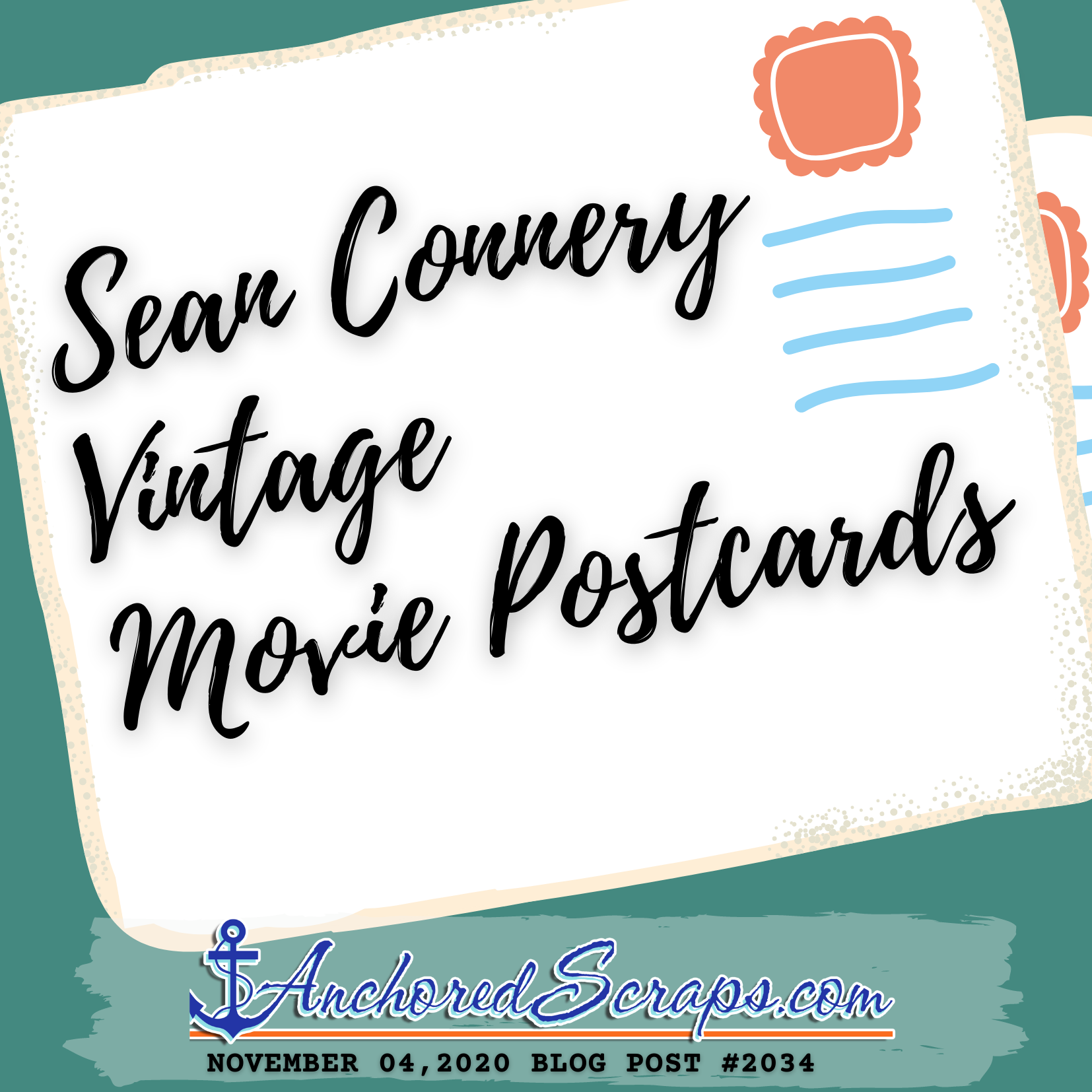 Sean Connery Vintage Movie Postcards