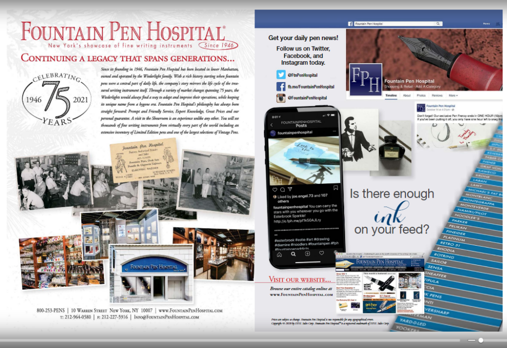 Fountain Pen Hospital Celebrating 75th Anniversary!
