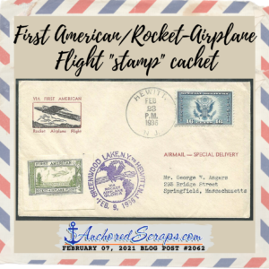 First American Rocket-Airplane Flight "stamp" cachet