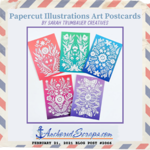 Papercut Illustrations Art Postcards