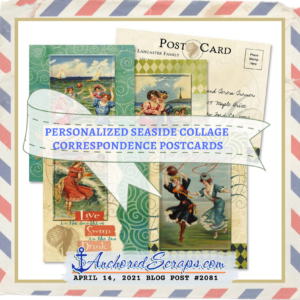 PERSONALIZED Seaside Collage Correspondence Postcards