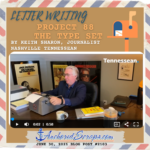 Read more about the article Letter Writing Project 88 The Type Set by Keith Sharon, Journalist, Nashville Tennessean