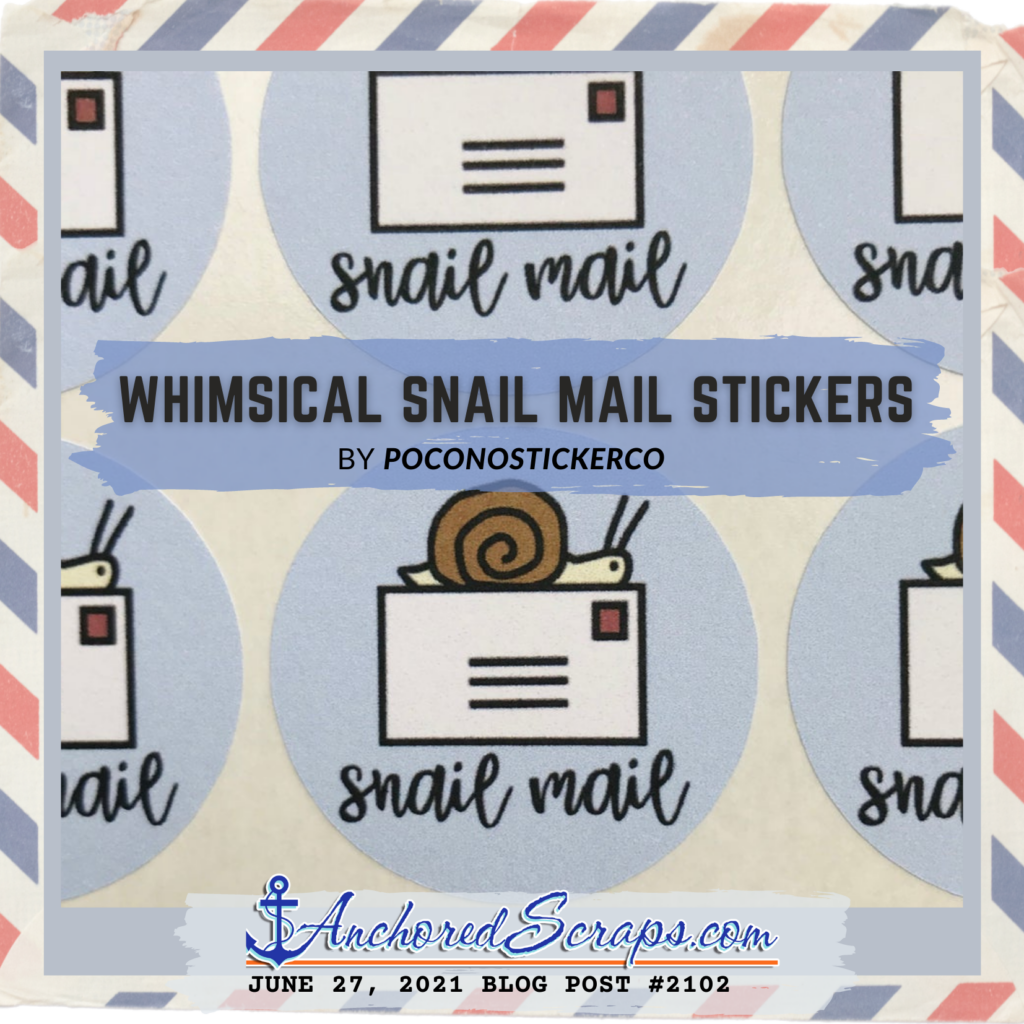 On adding whimsical snail mail stickers by poconostickerco