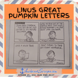 Linus Great Pumpkin Letters