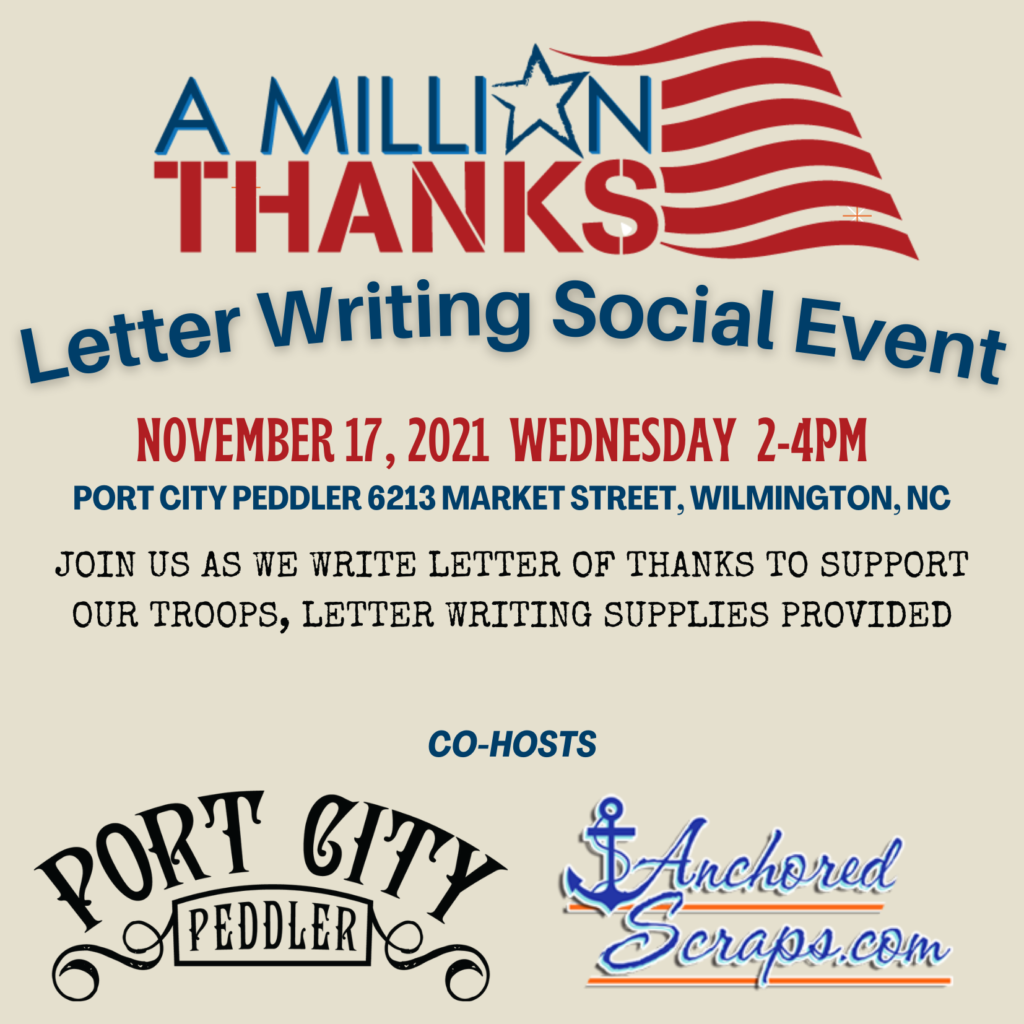 A Million Thanks Letter Writing Social Event our poster