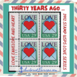 Read more about the article Thirty years ago Love envelope and heart stamp 1992 USPS Love Series