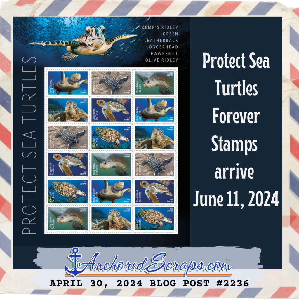 Protect Sea Turtles stamps arrive June 11, 2024 #2236