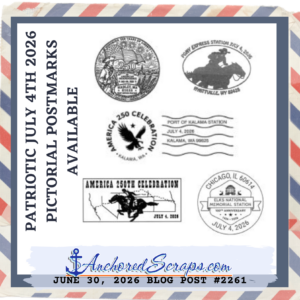 Patriotic July 4th 2026 Pictorial Postmarks Available #2261 June 30 2026